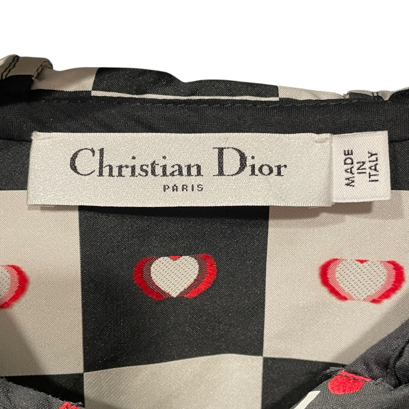 クリスチャン・ディオール Christian Dior D-CHESS フーデッドワンピース 157R40A2732 ブラック ポリエステル レディース ワンピース