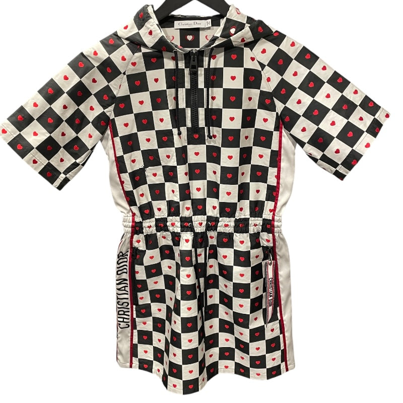 クリスチャン・ディオール Christian Dior D-CHESS フーデッドワンピース 157R40A2732 ブラック ポリエステル レディース ワンピース