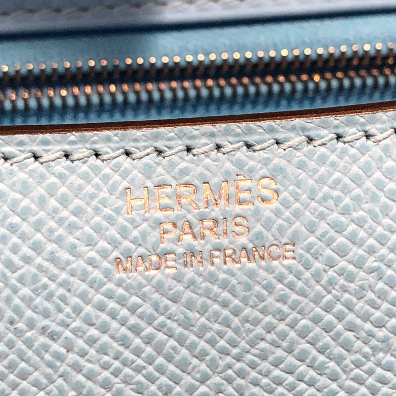 エルメス HERMES コンスタンス24 ミロワール B刻印 セレスト/SV金具 エプソン レディース ショルダーバッグ