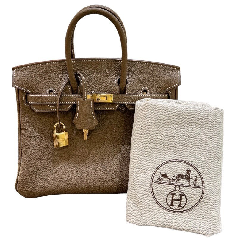 エルメス HERMES バーキン25 B刻印 エトゥープ・ゴールド金具 トゴ レディース ハンドバッグ