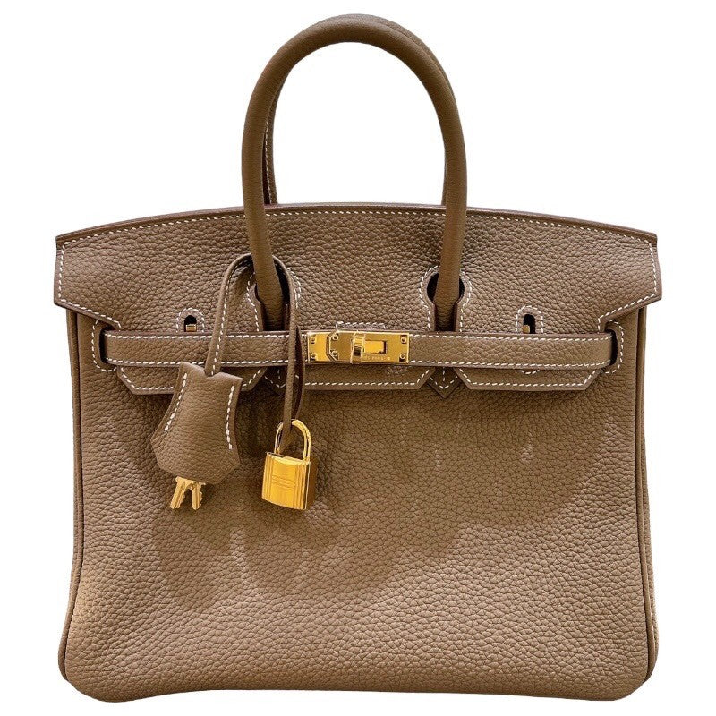 エルメス HERMES バーキン25 B刻印 エトゥープ・ゴールド金具 トゴ レディース ハンドバッグ