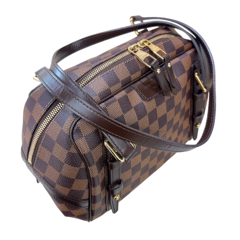 ルイ・ヴィトン LOUIS VUITTON リヴィントンPM N41157 ブラウン　ゴールド金具  ダミエ レディース ショルダーバッグ