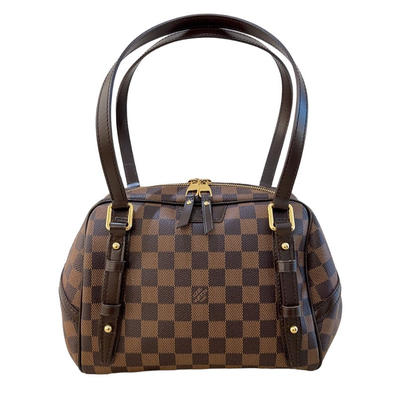 ルイ・ヴィトン LOUIS VUITTON リヴィントンPM N41157 ブラウン　ゴールド金具  ダミエ レディース ショルダーバッグ