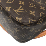 ルイ・ヴィトン LOUIS VUITTON ルーピングMM M51146 ブラウン モノグラムキャンバス レディース ハンドバッグ