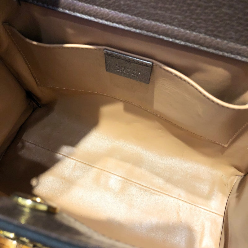 グッチ GUCCI バンブー 2WAYハンドバッグ 660195 ブラウン GD金具 