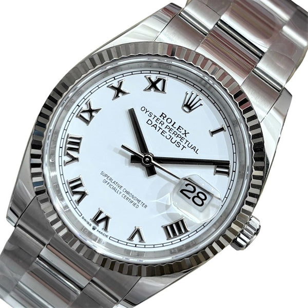 ロレックス ROLEX デイトジャスト 126234 白文字盤 ステンレス×K18ホワイトゴールド メンズ 腕時計