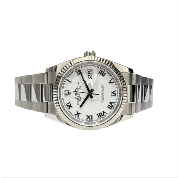 ロレックス ROLEX デイトジャスト 126234 白文字盤 ステンレス×K18ホワイトゴールド メンズ 腕時計