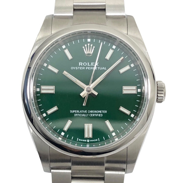 ロレックス ROLEX オイスターパーペチュアル36 ランダムシリアル 126000 グリーン SS 自動巻き メンズ 腕時計