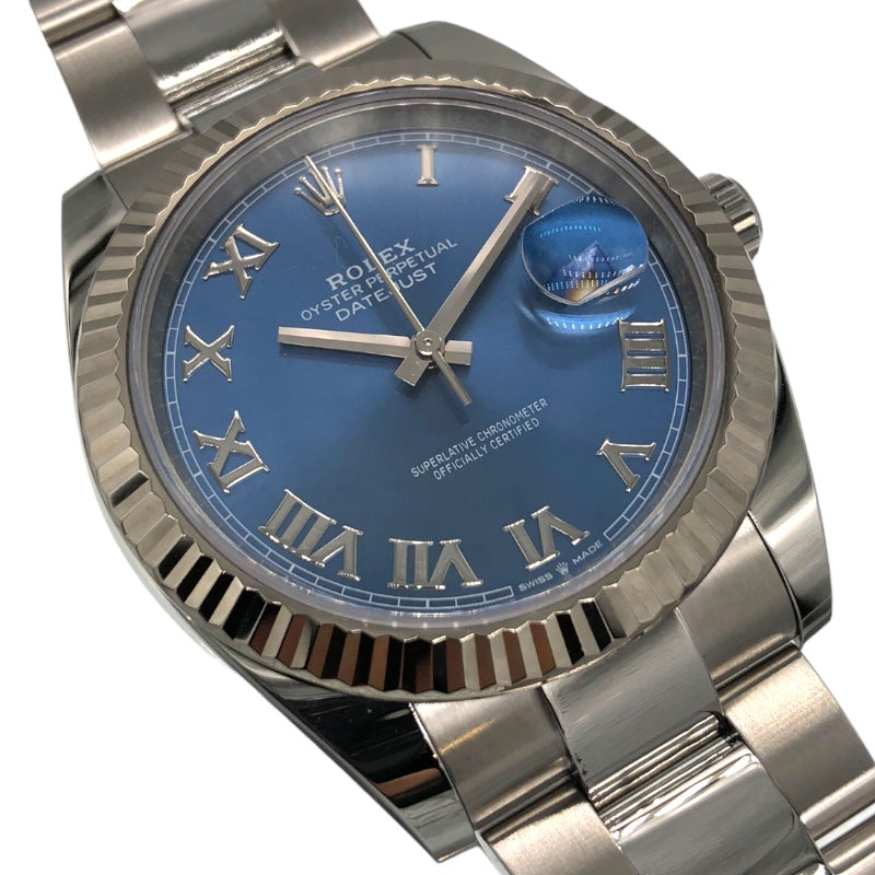 ロレックス ROLEX デイトジャスト41 ブルーローマン ランダムシリアル 126334 SS/WG 自動巻き メンズ 腕時計