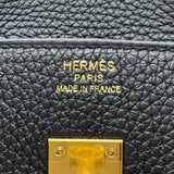 エルメス HERMES バーキン25 B刻印 ブラック ゴールド金具 トゴ レディース ハンドバッグ