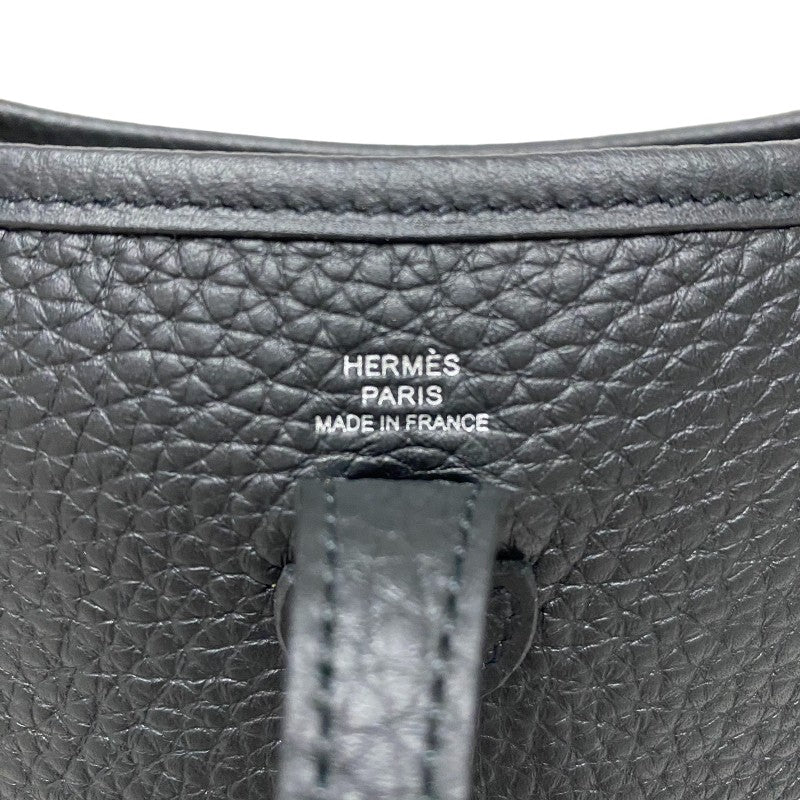 エルメス HERMES エヴリンTPM W刻 ブラック シルバー金具 トリヨン レディース ショルダーバッグ