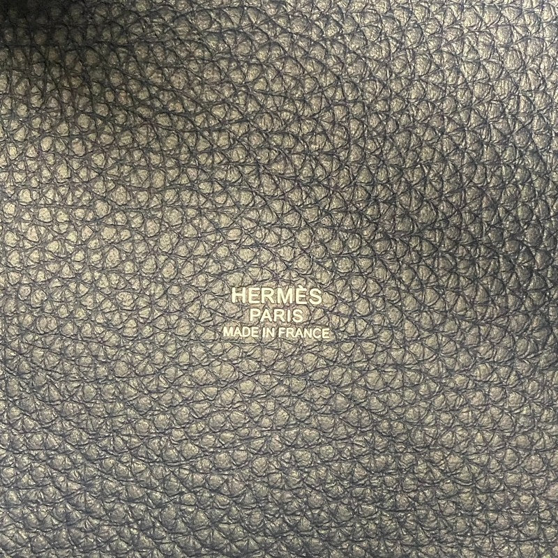 エルメス HERMES ピコタンロックPM U刻印 ブルードプリュス シルバー金具 トリヨンクレマンス レディース ハンドバッグ