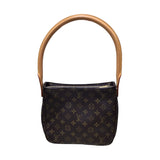 ルイ・ヴィトン LOUIS VUITTON ルーピングMM M51146 ブラウン PVC レディース ショルダーバッグ