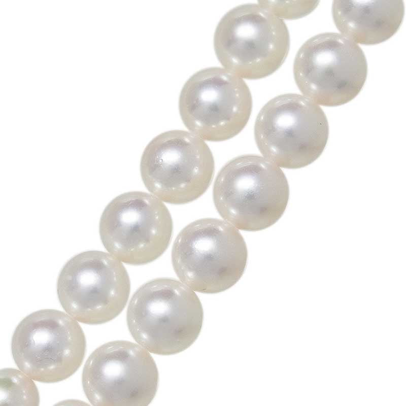 ミキモト MIKIMOTO パール一連 ロングネックレス 8.0～9.0mm 105㎝ K18WG ジュエリー | 中古ブランドリユースショップ  OKURA(おお蔵)