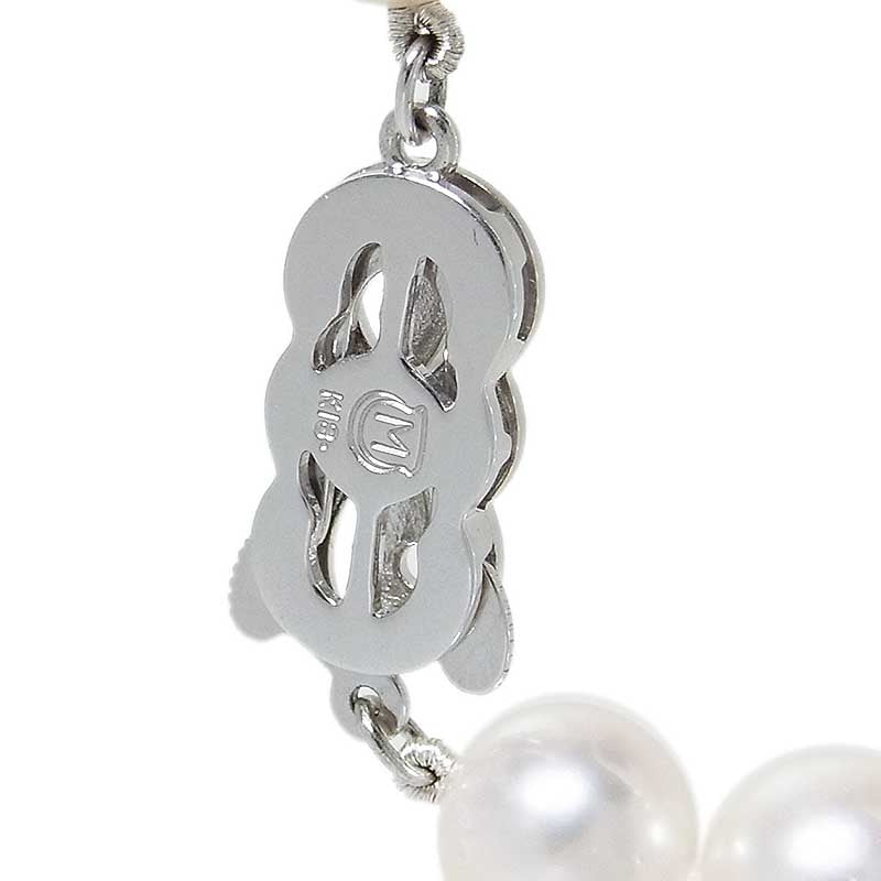 ミキモト MIKIMOTO パール一連 ロングネックレス 8.0～9.0mm 105㎝ K18WG ジュエリー | 中古ブランドリユースショップ  OKURA(おお蔵)