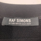 ラフシモンズ RAF SIMONS デストロイクルーネックトレーナー 222-M168 ブラック コットン メンズ スウェット