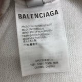 バレンシアガ BALENCIAGA レインボー刺繍ロゴパーカー ホワイト コットン メンズ パーカー