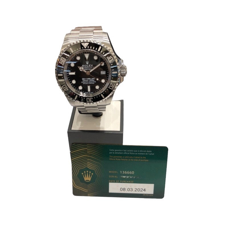 ロレックス ROLEX ディープシー 136660 ブラック SS 自動巻き メンズ 腕時計