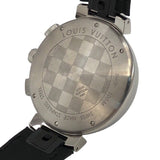 ルイ・ヴィトン LOUIS VUITTON タンブール ダミエグラフィット クロノグラフ QA094Z グレー SS/革ベルト（社外品） クオーツ メンズ 腕時計