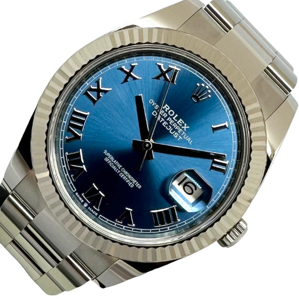 ロレックス ROLEX デイトジャスト41 ランダム番 126334 アズーロ ブルー ステンレススチール SS/WG メンズ 腕時計