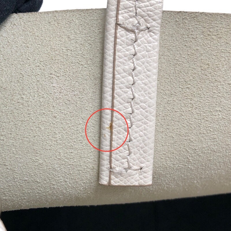 セリーヌ CELINE バーティカルカバスモール 176183 アイボリー/ブラック グレインカーフ レディース トートバッグ
