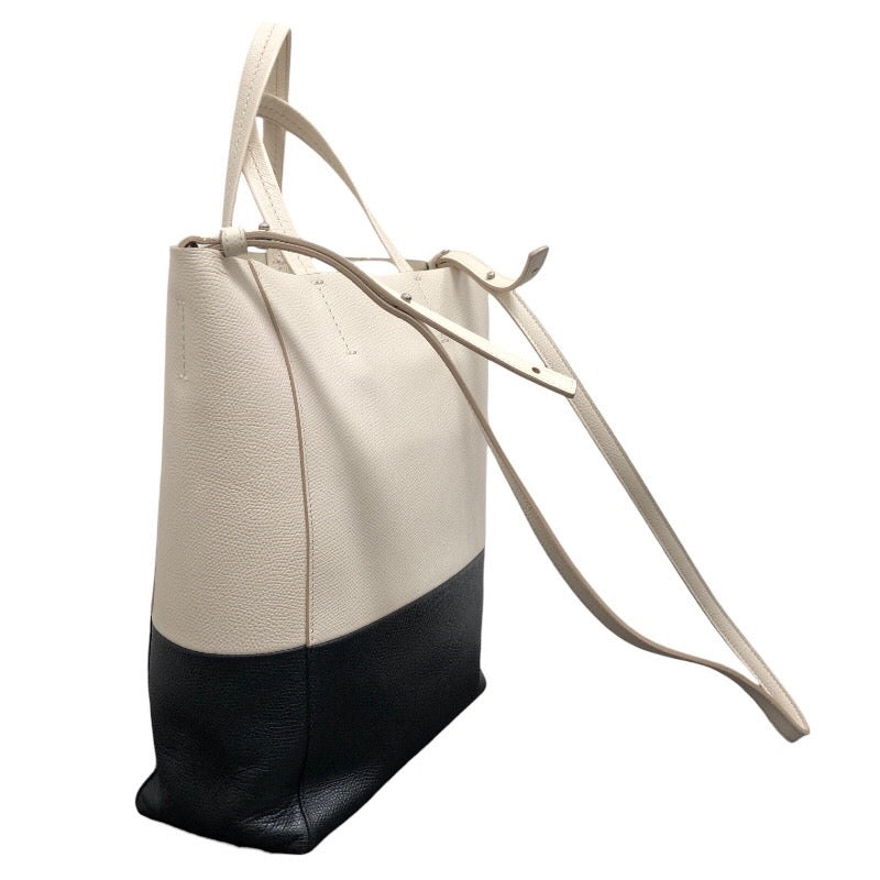 セリーヌ CELINE バーティカルカバスモール 176183 アイボリー/ブラック グレインカーフ レディース トートバッグ