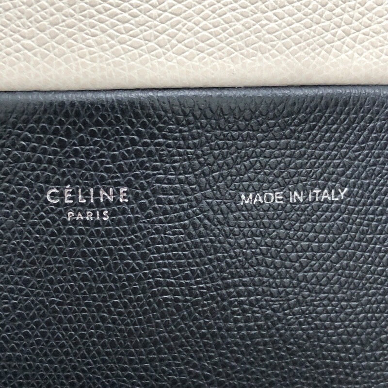 セリーヌ CELINE バーティカルカバスモール 176183 アイボリー/ブラック グレインカーフ レディース トートバッグ