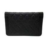 シャネル CHANEL ボーイシャネル チェーンウォレット AP1117 ブラック ゴールド金具 ソフトキャビアスキン レディース ショルダーバッグ