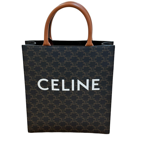 セリーヌ CELINE スモール バーティカルカバ 191542 ブラウン トリオンフキャンバス レディース ショルダーバッグ