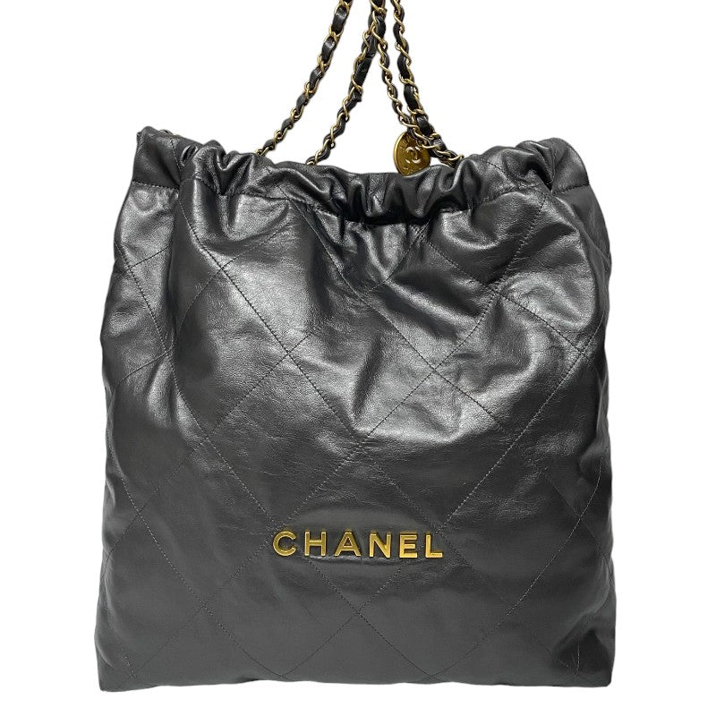 シャネル CHANEL CHANEL22 AS3261 メタリックグレー/GD金具 シャイニーカーフ レディース ショルダーバッグ