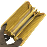 アザーブランド other brand ラウンドファスナー 長財布 イエロー×GD金具 レザー ユニセックス 長財布