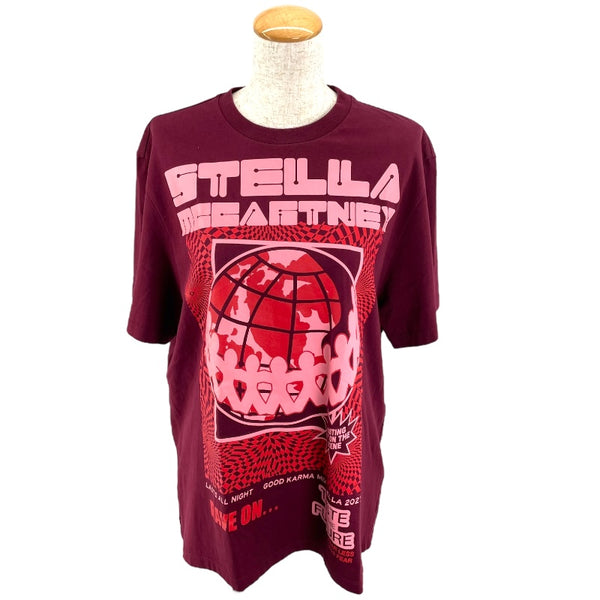 ステラ・マッカートニー STELLA McCARTNEY グラフィックプリントTシャツ 604084 ボルドー コットン レディース 半袖Ｔシャツ