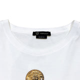 ヴェルサーチ VERSACE パフューム プリント Tシャツ A85575 ホワイト/イエロー  コットン コットン メンズ 半袖Ｔシャツ