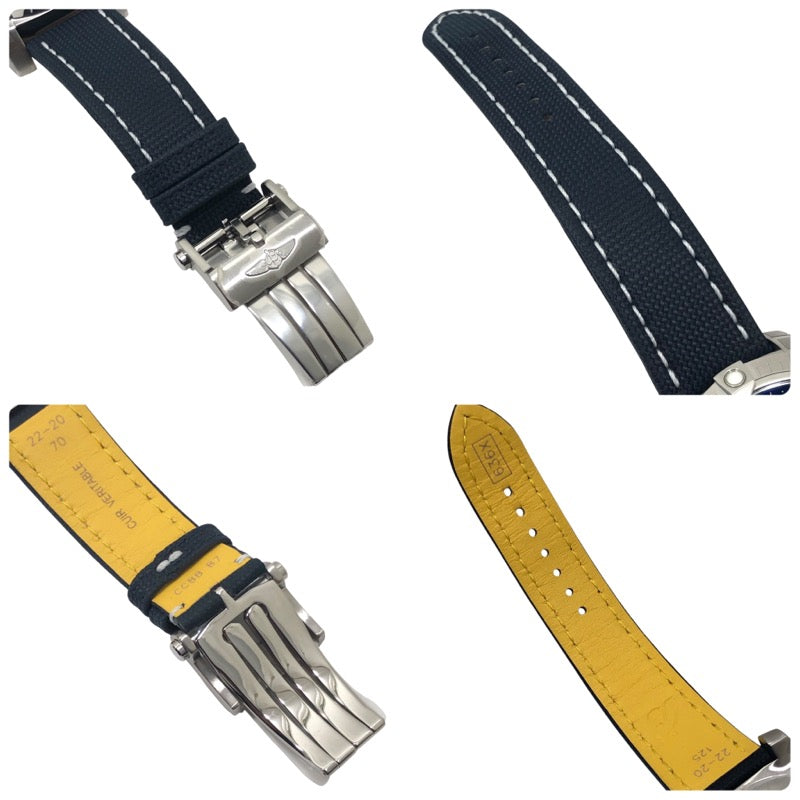 ブライトリング BREITLING アベンジャークロノグラフ GMT45 A24315(A24315101C1X2) ブルー SS 自動巻き メンズ 腕時計