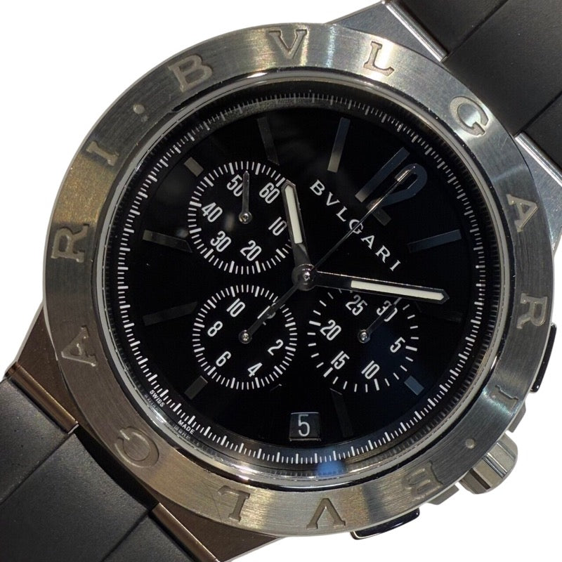 ブルガリ BVLGARI ディアゴノ ヴェロチッシモ クロノグラフ DG41BSVDCH ステンレススチール メンズ 腕時計