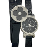 ルイ・ヴィトン LOUIS VUITTON タンブール ビジュ シークレット Q151R ブラック SS クオーツ レディース 腕時計