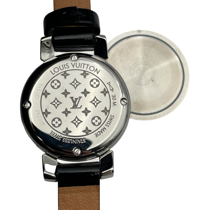 ルイ・ヴィトン LOUIS VUITTON タンブール ビジュ シークレット Q151R ブラック SS クオーツ レディース 腕時計