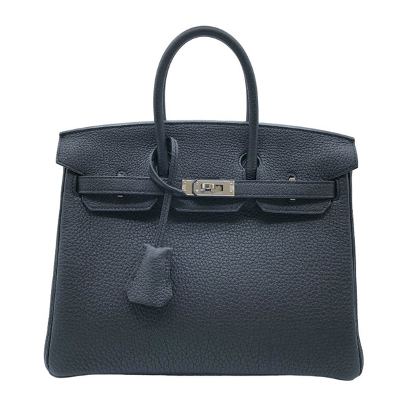 エルメス HERMES バーキン25  B刻 ブラック×シルバー金具 トゴ レディース ハンドバッグ