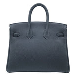 エルメス HERMES バーキン25  B刻 ブラック×シルバー金具 トゴ レディース ハンドバッグ