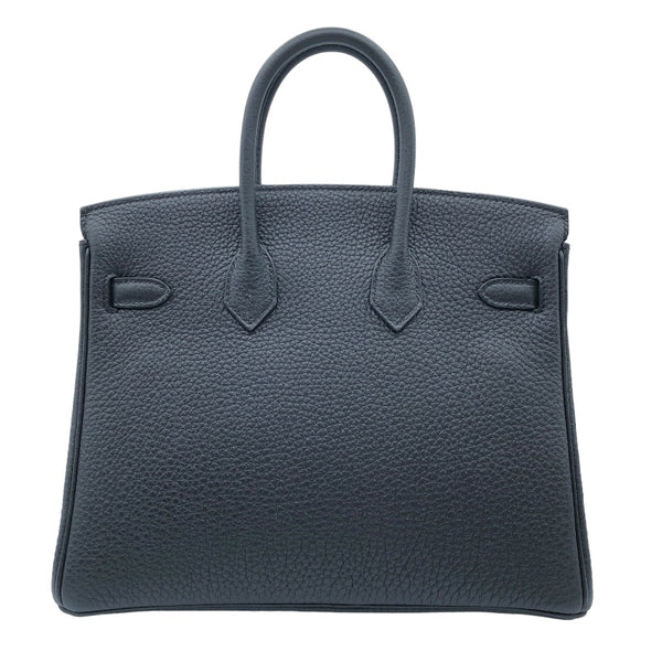エルメス HERMES バーキン25  B刻 ブラック×シルバー金具 トゴ レディース ハンドバッグ