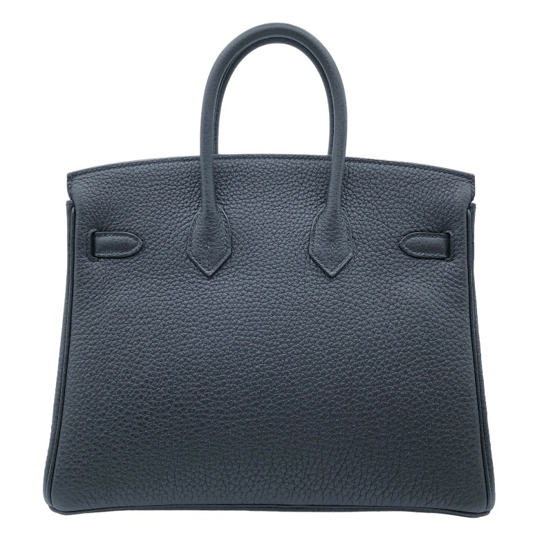 エルメス HERMES バーキン25  B刻 ブラック×シルバー金具 トゴ レディース ハンドバッグ