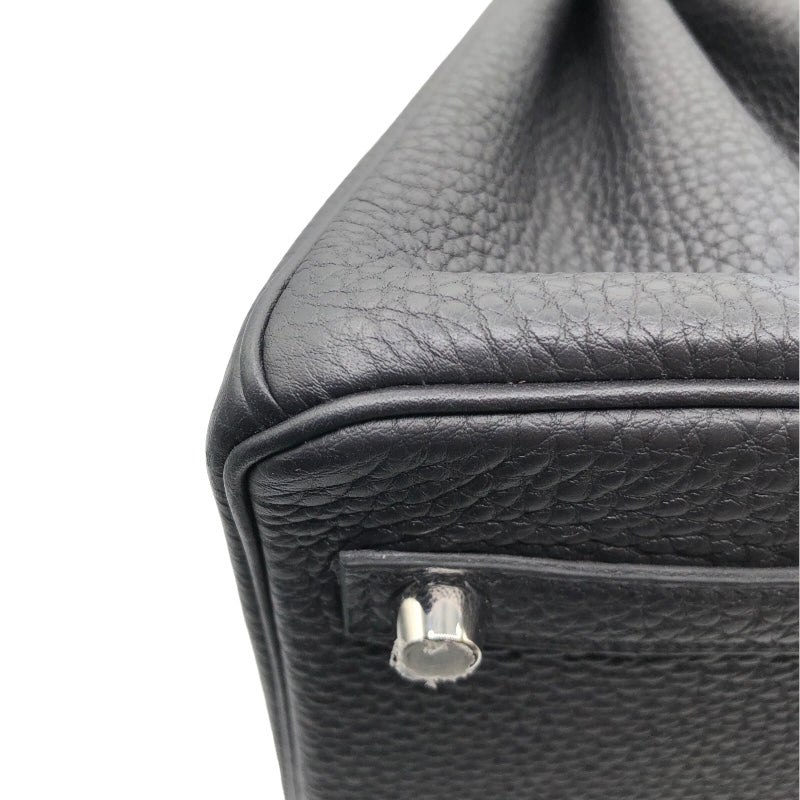 エルメス HERMES バーキン25  B刻 ブラック×シルバー金具 トゴ レディース ハンドバッグ