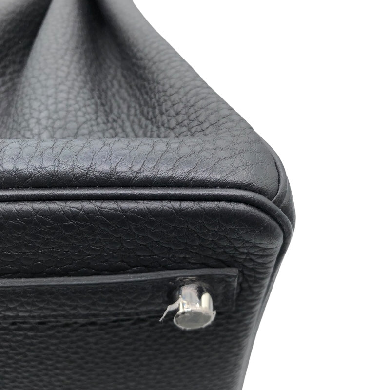 エルメス HERMES バーキン25  B刻 ブラック×シルバー金具 トゴ レディース ハンドバッグ