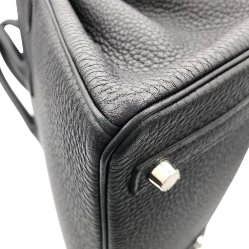 エルメス HERMES バーキン25  B刻 ブラック×シルバー金具 トゴ レディース ハンドバッグ