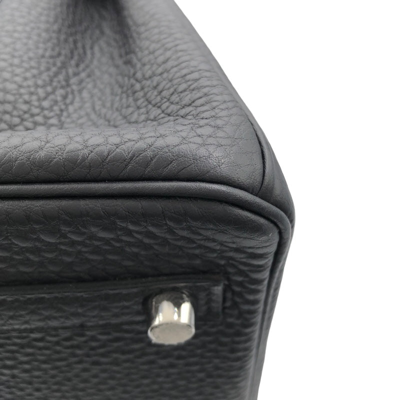 エルメス HERMES バーキン25  B刻 ブラック×シルバー金具 トゴ レディース ハンドバッグ