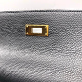 エルメス HERMES ケリー28　内縫い U刻 ブラック×GD金具 トゴ レディース ショルダーバッグ