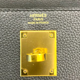 エルメス HERMES ケリー28 内縫い C刻 ブラック/ゴールド金具 トゴ レディース ハンドバッグ