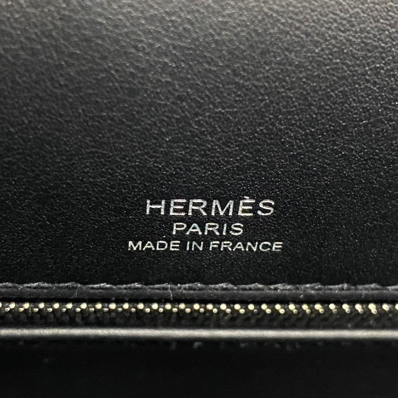 エルメス HERMES ケリー28 外縫い Z刻 エクリュ×ブラック シルバー金具 トワル/スイフト レディース ショルダーバッグ