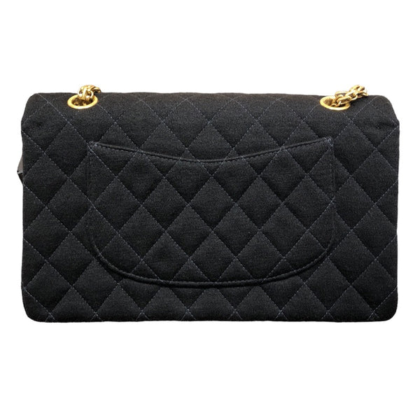 シャネル CHANEL 2.55フラップバッグ A37586 ブラック/GD金具 コットンジャージー レディース ショルダーバッグ