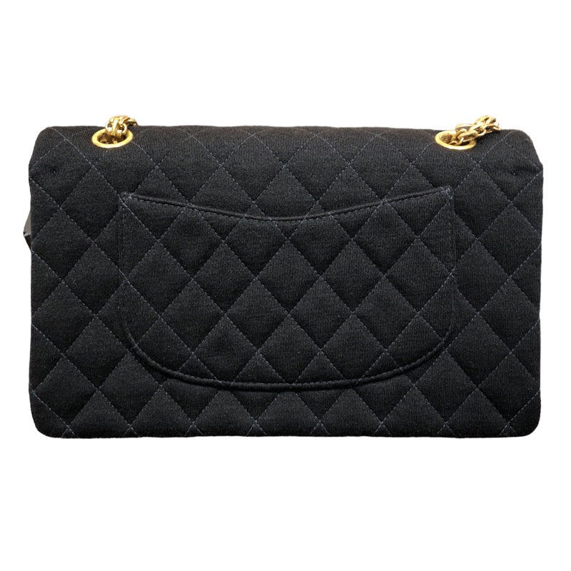 シャネル CHANEL 2.55フラップバッグ A37586 ブラック/GD金具 コットンジャージー レディース ショルダーバッグ